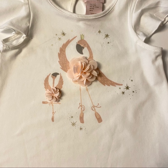 NWT 2-piece SZ 24M white/pink top and leggings - Picture 2 of 5